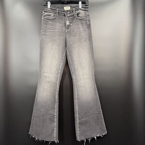 EUC L'Agence Women's Misty Grey Kendra High Rise Flared Cropped Jeans Size 26